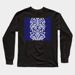 Indigo Large Arabesque Long Sleeve T-Shirt